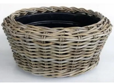 Produktbild von Blumentopf Drypot Terrassenschale Rattan D60H26 cm Van der Leeden