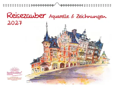Produktbild von Reisezauber Aquarelle DIN A3 Kalender für 2027 Ferne Länder