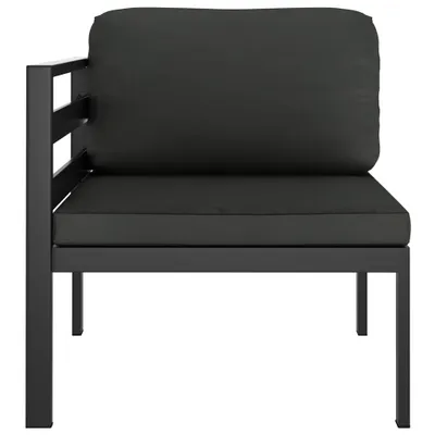 Image de vidaXL Canapé d'angle modulaire 1 pièce avec coussin Aluminium Anthracite