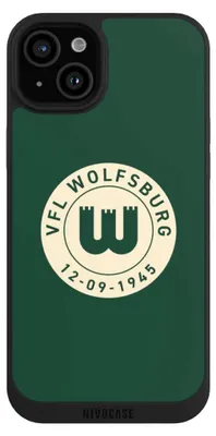 Produktbild von NIVOCASE Handyhülle für Apple iPhone 15 Plus  Hülle NIVOpure Case Schwarz Offizielles Lizenzprodukt VfL Wolfsburg 80 Jahre