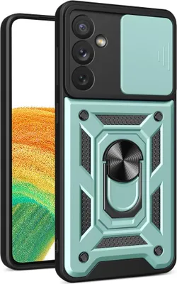 Produktbild von Samsung Galaxy A34 Hülle - Coverup Armor Ring Ständer Back Cover mit Kamera Schutz - Mintgrün