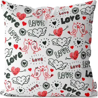 Produktbild von VOID Valentinstag Vögel Liebe Kissenbezug Kissenhülle Sofakissen Kissen Deko Outdoor-Kissen Dekokissen