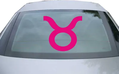 Produktbild von Indigos UG - Aufkleber Heckscheibe & Motorklappe DE2543 - pink - 600x550 mm - Stier Sternzeichen - Auto Scheiben Fenster Heckklappe Tuning Racing JDM - Die cut