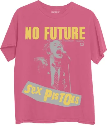 Image de Pistols - T-shirt "No Future" pour homme/femme unie RO3158 (XL) (Rose)