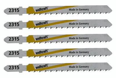 Zdjęcie produktu dla wolfcraft GmbH 2365000, Ostrze wyrzynarki, Płyta wiórowa, Twarde drewno, Blat kuchenny, Plastik, Stal szybkotnąca (HHS), 7,5 cm, 2,5 mm, 3 cm