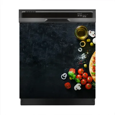 Produktbild von Magnete Dekorative 60x60 cm Küche Magnetmatte Spülmaschine - italienische pizza zutaten