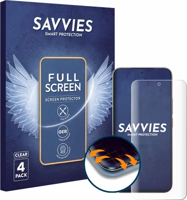 Produktbild von 4x Savvies Fullscreen Schutzfolie für Xiaomi 15T Pro Displayschutz Folie Fullcover Klar Transparent