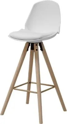 Immagine prodotto di Sedia da bar Oslo in legno bianco