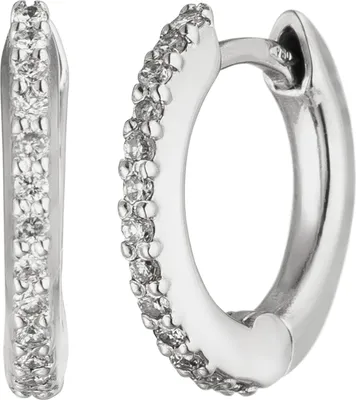 Produktbild von Creolen 750 Gold Weißgold 26 Diamanten Brillanten