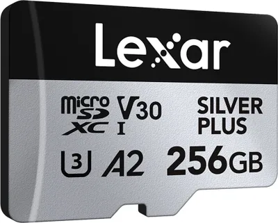 Immagine prodotto di Scheda microSDXC LEXAR Silver Plus UHS-1 da 256 GB R205/W150 V30
