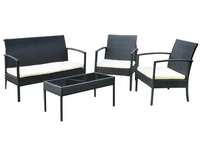 Obrázok produktu pre Malatec 5606 Set záhradného nábytku Ratan čierny