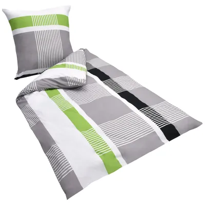 Image de Linge de lit Beautissu 155x220 coton 2 pièces Linge de lit Dana, 80x80cm, 2 pièces.