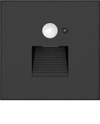 Produktbild von realLED Treppenleuchte EASY 1,5 W 3000K warmweiß | schwarz | Mit Sensor