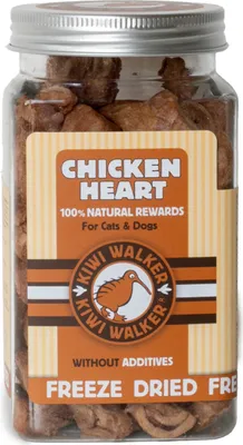 Produktbild von KIWI WALKER Freeze Dried Chicken Heart, Leckerli, Hund, Universal, Huhn, 60 g