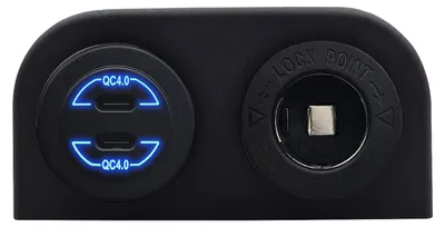 Produktbild von ProRide USB/USB-C-Schnelllader 2 Ports QC4.0 30W 12-24V-Stecker