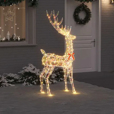 Produktbild von vidaXL 3D Rentier mit 250 LEDs Warmweiß 91 x 32 x 180 cm PET