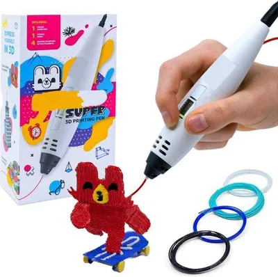 Produktbild von 3D-Druck-Kit Für Anfänger - Mit 4 PLA-Filament - Enthält Zeichenbuch & Farben auf Nummer DIY - Mit Füllungen