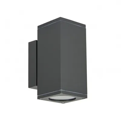 Imagen del producto de Aplique de pared exterior, luz direccional hacia arriba y hacia abajo, 2xGU10, gris oscuro, IP54, SU-MA M1460 DG
