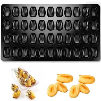 Image de Moules en silicone pour madeleines, avec 44 cavités