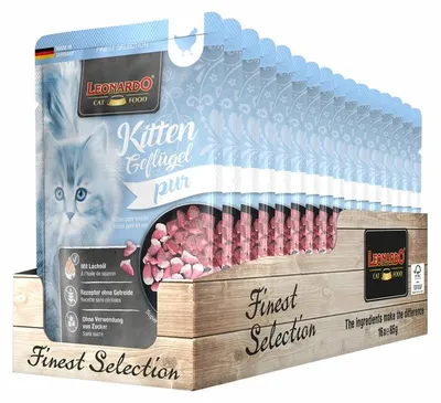 Immagine prodotto di LEONARDO Kitten Pollame con olio di salmone 16x 85g