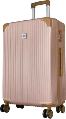 Produktbild von ABS Hartschale Reise Koffer Trolley Gepäck vier 360° Rollen Bardabos Rosegold Gr. L