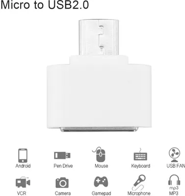Productafbeelding van OTG-adapter, USB-converter, SD-kaartlezer, aansluitkit, wit