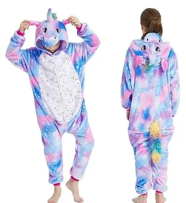 Zdjęcie produktu dla Kostium piżama onesie jednorożec dla dziewczynki z kapturem karnawał