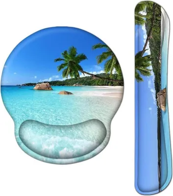 Image de Tapis de souris ergonomique avec coussinet en gel Repose-poignet Set 2 en 1