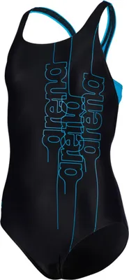 Immagine prodotto di Costume da bagno Arena da bambina Swim Pro Back Graphic nero/turchese