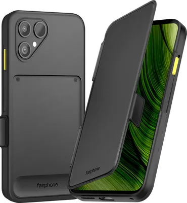 Immagine prodotto di Fairphone F6FLIP-1ZW-WW1, Custodia a libro, Fairphone, Fairphone 6, 16 cm (6,31"), Nero