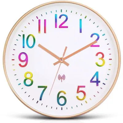 Zdjęcie produktu dla Ibenzoa® Bezprzewodowe zegary ścienne, 30 cm – synchronizacja z sygnałem radiowym DCF, cichy mechanizm, duże cyfry, 1 x bateria AA (bateria nie jest dołączona)