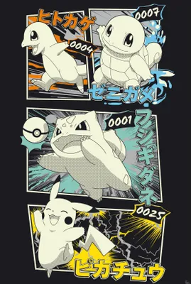 Obrázek produktu pro MB 157 – Pokémon – Pikachu a startovní pokémoni z Kanto – plakát 61 x 91,5 cm