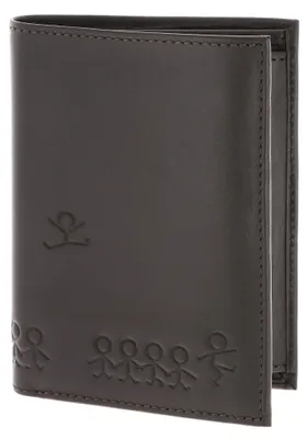 Zdjęcie produktu dla skórzany portfel Oxmox Skórzany portfel RFID Protect combi Jumping Jack 2.0 Embossed Brown ciemnobrązowy