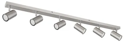 Produktbild von Spotlampe, Metall, Nickel matt, 6 Flammig, L 115cm