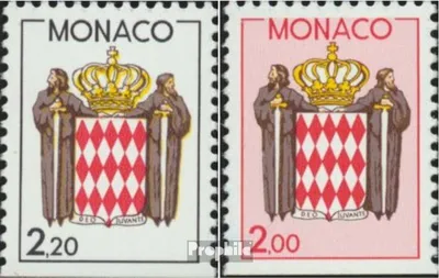 Produktbild von Briefmarken Monaco 1987 Mi 1832Du,1850Du (kompl.Ausg.) postfrisch Freimarke: Landeswappen
