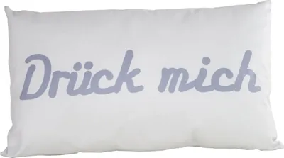 Produktbild von Dekokissen Kissen 30x50cm Polyester grau Drück mich Kuschelkissen