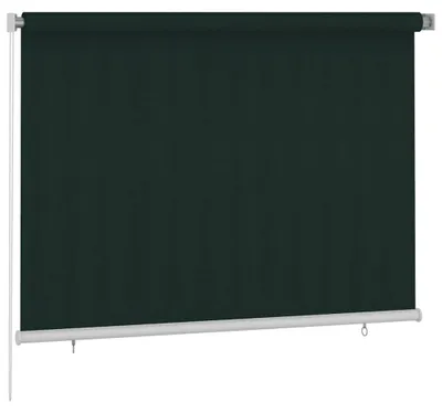 Zdjęcie produktu dla Roleta zewnętrzna vidaXL 200 x 140 cm, ciemnozielona, HDPE
