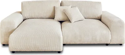 Produktbild von Lisa Design Garance, Ecksofa beidseitig montierbar - 4-Sitzer, aus Cord , Beige