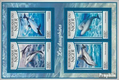 Produktbild von Briefmarken Niger 2017 Mi 4757-4760 Kleinbogen (kompl. Ausg.) postfrisch Delfine