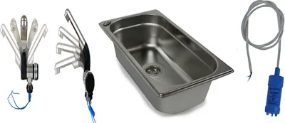 Image de Evier en inox 325x176x100 mm Camping lavabo + robinet pompe T4 T5