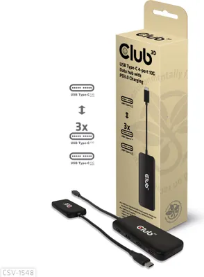Immagine prodotto di Club3d CLUB3D hub dati USB Type-C a 4 porte 10G con ricarica PD3.0