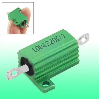 Image de Vert 10?W 220?Ohm 5% aluminium Coque Fil enroulšŠ ršŠsistance