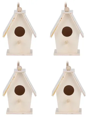 Image de 4 nichoirs, nids et cages en bois innovants à suspendre pourReproductioner votre jardin ou votre cour
