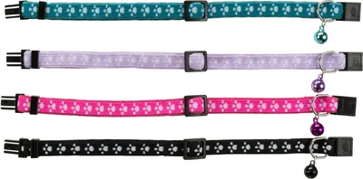 Produktbild von TRIXIE Katzenhalsband, elastisch, Pfotenmotiv