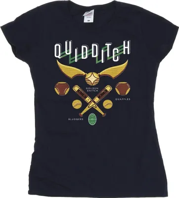 Produktbild von Harry Potter - "Quidditch Bludgers Quaffles" T-Shirt für Damen BI24260 (M) (Marineblau)