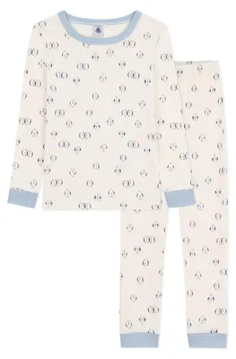 Immagine prodotto di Pigiama natalizio per bambini Petit Bateau, colore bianco/abbigliamento da notte, taglia 3 anni