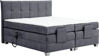 Produktbild von Boxspringbett Bern 160x200 cm mit Motor Anthrazit Coral 80