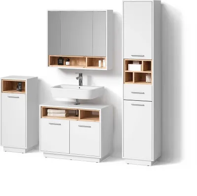 Produktbild von Badmöbel-Set Livinity Temo Weiß 4 Teile, Model 52626
