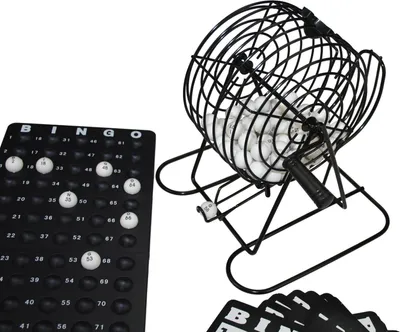 Produktbild von Bingo Spielset Bingotrommel Spielkarten 75 Zahlen Kugeln Bingo Set