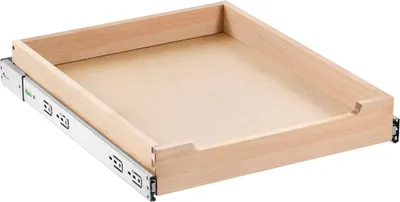 Produktbild von Unterschrank-Organizer Holzschublade Einzeln Ausziehbar - 432x533x76mm - Stauraumlösung für Küche und Badezimmer